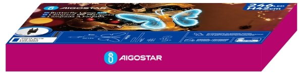 Aigostar - LED Външна коледна декорация 234xLED IP44 синя пеперуда