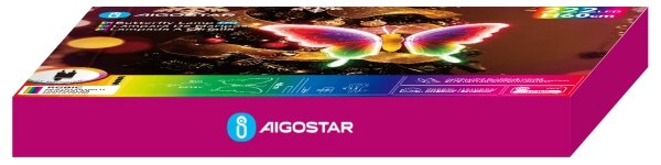 Aigostar - LED външна коледна украса 306xLED IP44 многоцветна пеперуда