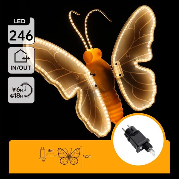 Aigostar - LED Външна коледна украса 234xLED IP44 топла бяла пеперуда