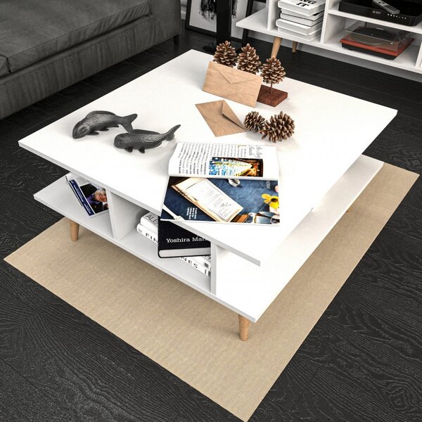 Масичка за кафе Akya Coffee Table - Бял