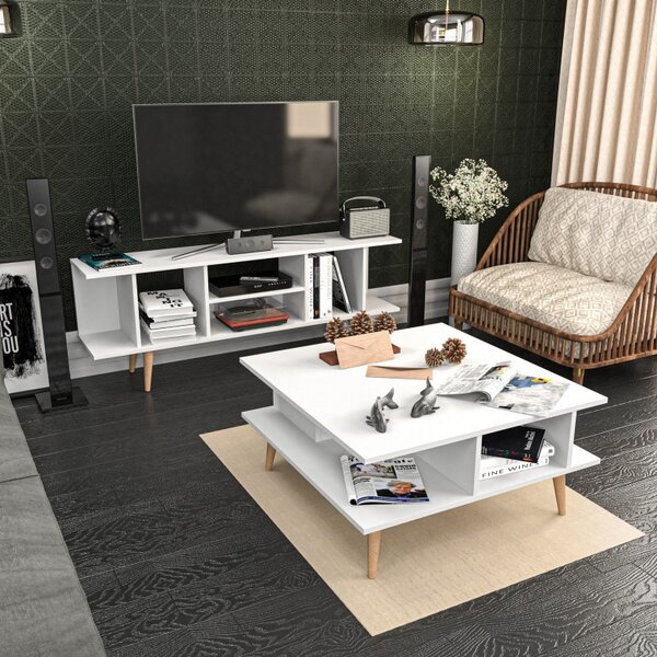Масичка за кафе Akya Coffee Table - Бял