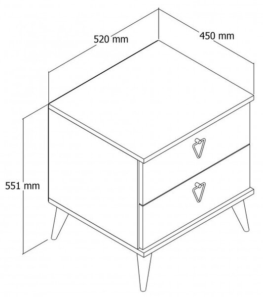 Нощно шкафче Versa-Ce 3636