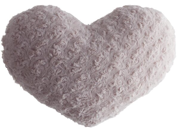 Декоративна възглавница atmosphera Heart, Букле, 28x36 cm - Розов