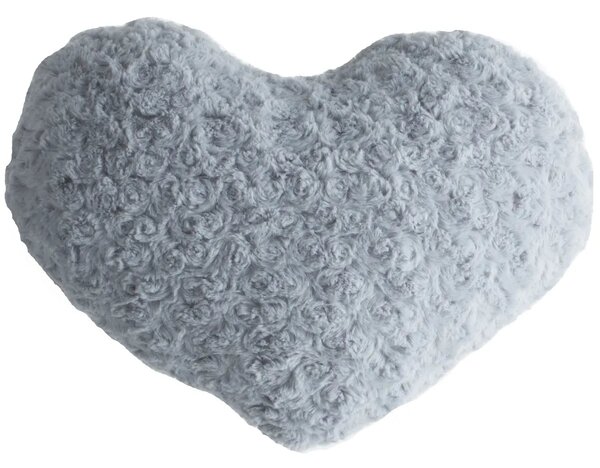 Декоративна възглавница atmosphera Heart, Букле, 28x36 cm - Сив