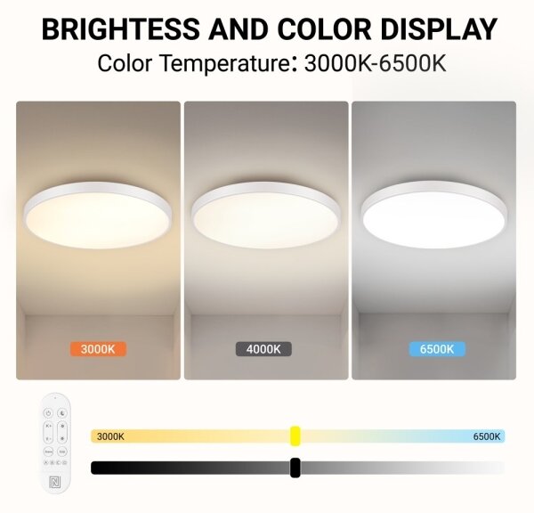 Immax NEO 07316L-LED димируем таванен плафон SEMPLICI 128W/230V Ø100 см Wi-Fi Tuya бял + дистанционно управление