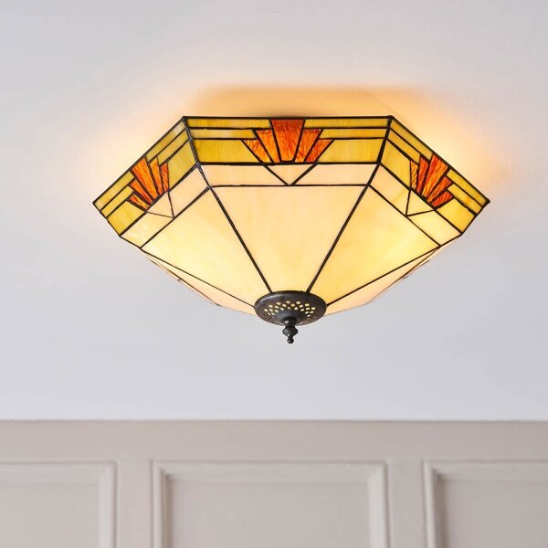 Endon 64284 - Плафон Tiffany NEVADA 2xE27/60W/230V, Ø 40 см