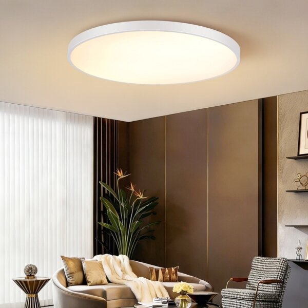 Immax NEO 07316L-LED димируем таванен плафон SEMPLICI 128W/230V Ø100 см Wi-Fi Tuya бял + дистанционно управление