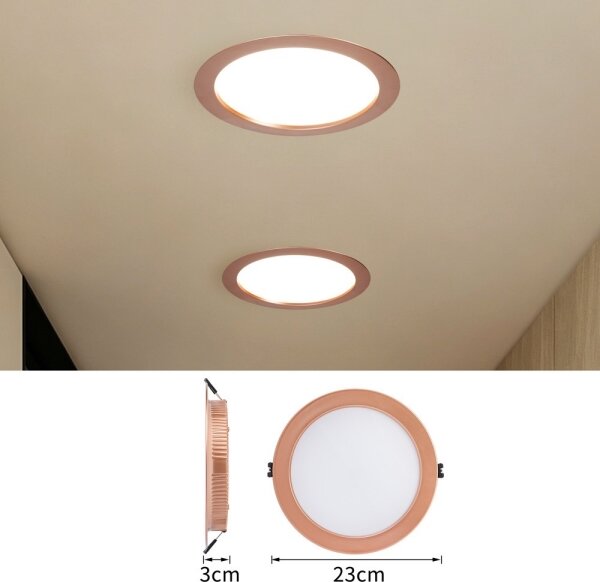 Immax NEO 07331L - LED димируема вградена лампа (downlight) LED/36W/230V Wi-Fi Tuya Ø 23 см, розово