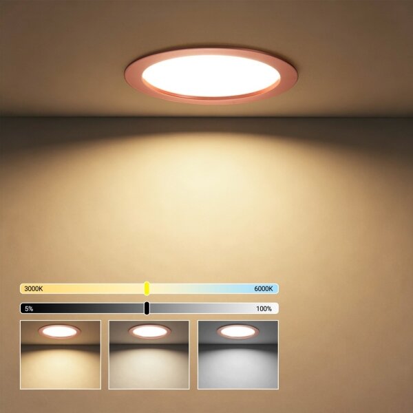 Immax NEO 07331L - LED димируема вградена лампа (downlight) LED/36W/230V Wi-Fi Tuya Ø 23 см, розово