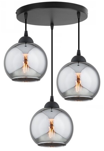 Brilagi - Полилей на кабел DIOR 3xE27/60W/230V черен/димно сив