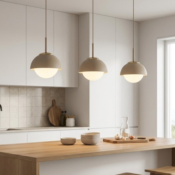 Brilagi - Полилей на кабел COSMO 1xE27/60W/230V Ø 18 cm бежово/златно
