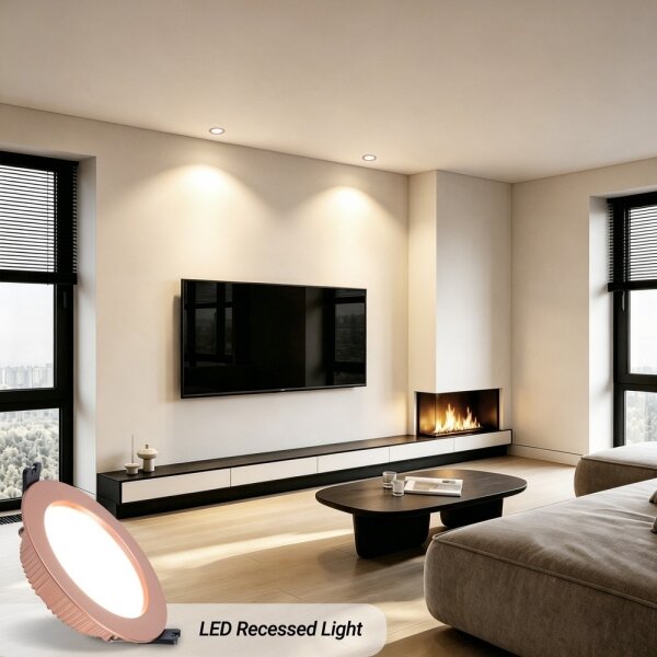 Immax NEO 07330L - LED димируемо вградено таванно осветително тяло DOWN LED/12W/230V Wi-Fi Tuya Ø 12 см розово злато