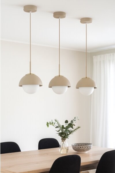 Brilagi - Полилей на кабел COSMO 1xE27/60W/230V Ø 18 cm бежово/златно