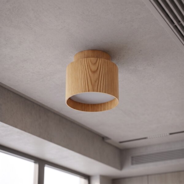 BRILAGI - Точково осветително тяло BACKLIT 1xGX53/15W/230V Ø 8 см дъбов декор