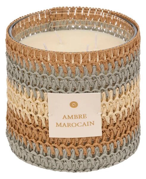 Ароматна свещ atmosphera Zaya, Scented, Amber Стъкло & Natural Fibers, 1400 g