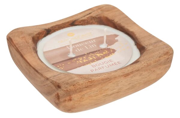 Ароматна свещ atmosphera Paola, Scented, Wooden Pot, 150 g