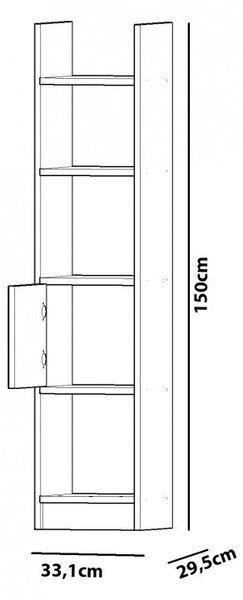 Библиотека Esbi 103 - Бял