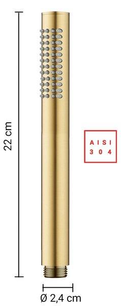 Комплект душ High Pro Plus 07, пита 25 см, злато мат