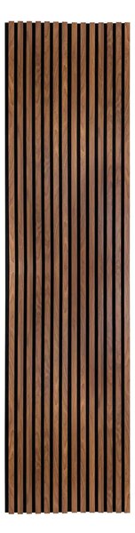 Декоративен aкустичен стенен панел Colva, 240x60 cm, MDF - Черно дърво