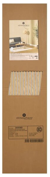 Декоративен aкустичен стенен панел Colva, 240x60 cm, MDF - Черно дърво