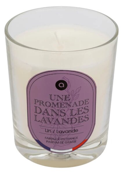 Ароматна свещ atmosphera Nibi, Стъкло, 180 g - Lavender