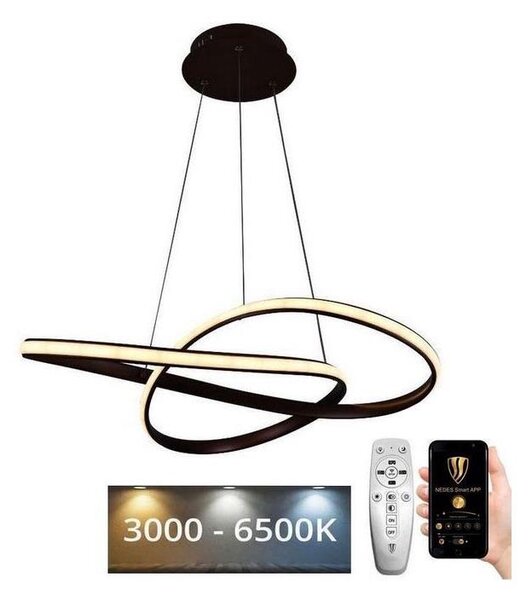 Brilagi - LED Димируем пендел COSMOWAVE LED/70W/230V 3000-6500K кафяв + д.у