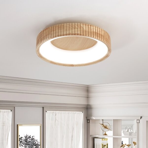 Brilagi - LED таванно осветително тяло FALCON WOOD MODERN LED/30W/230V пр. 45 см дърво