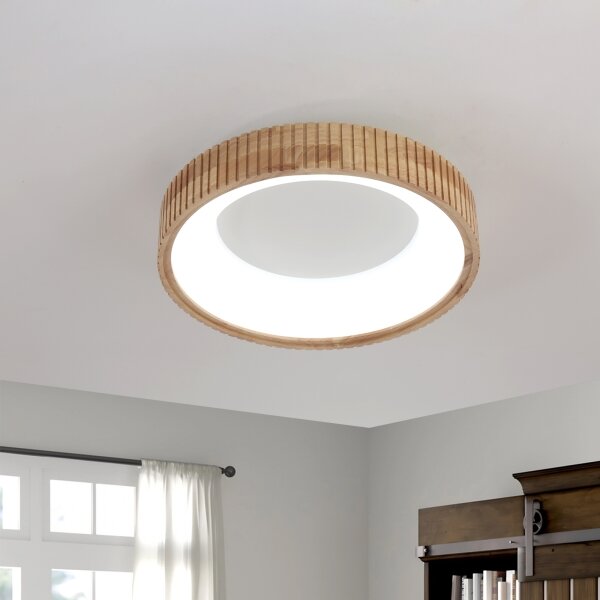 Brilagi - LED таванно осветително тяло FALCON WOOD MODERN LED/30W/230V Ø 45 см дърво