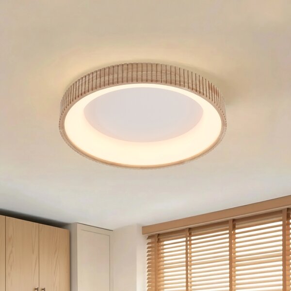 Brilagi - LED таванно осветително тяло FALCON WOOD MODERN LED/40W/230V Ø 60 см дърво