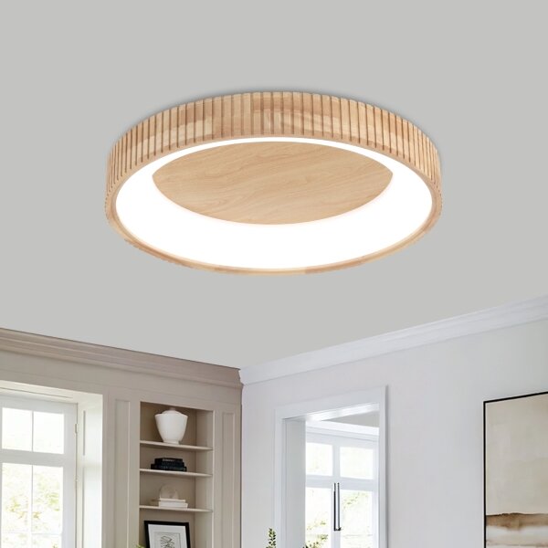 Brilagi - LED таванно осветително тяло FALCON WOOD MODERN LED/40W/230V Ø 60 см, дърво