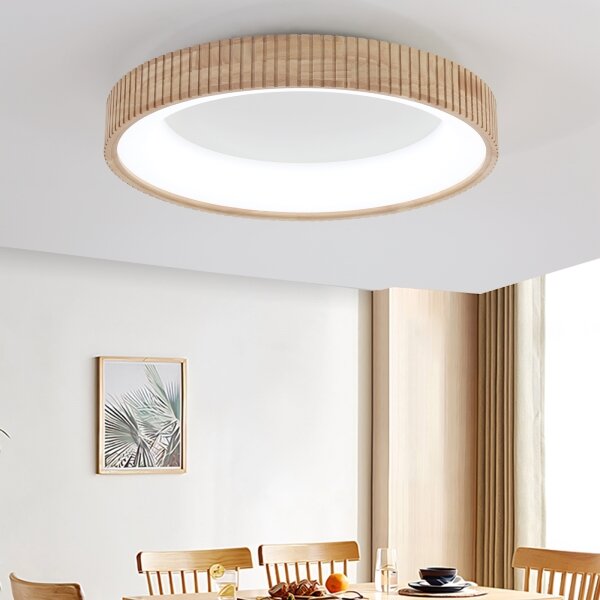Brilagi - LED таванно осветително тяло FALCON WOOD MODERN LED/40W/230V Ø 60 см дърво