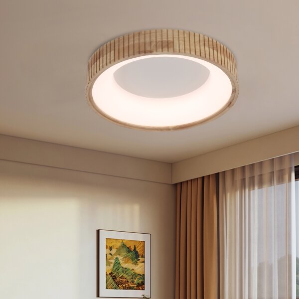 Brilagi - LED таванно осветително тяло FALCON WOOD MODERN LED/30W/230V Ø 45 см дърво