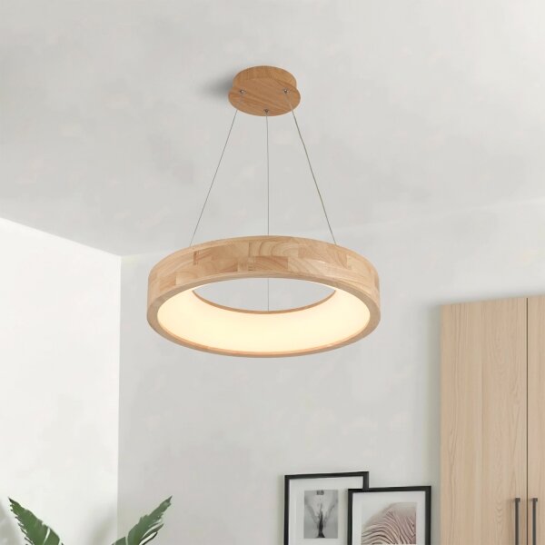 Brilagi -LED полилей на кабел FALCON WOOD LED/30W/230V 3000/4000/6000K 45 cm дърво
