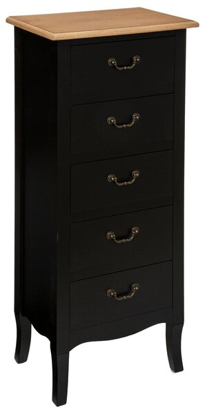 Скрин atmosphera Chrysa, 5 чекмеджета, MDF, 45x30x113 cm - Бял