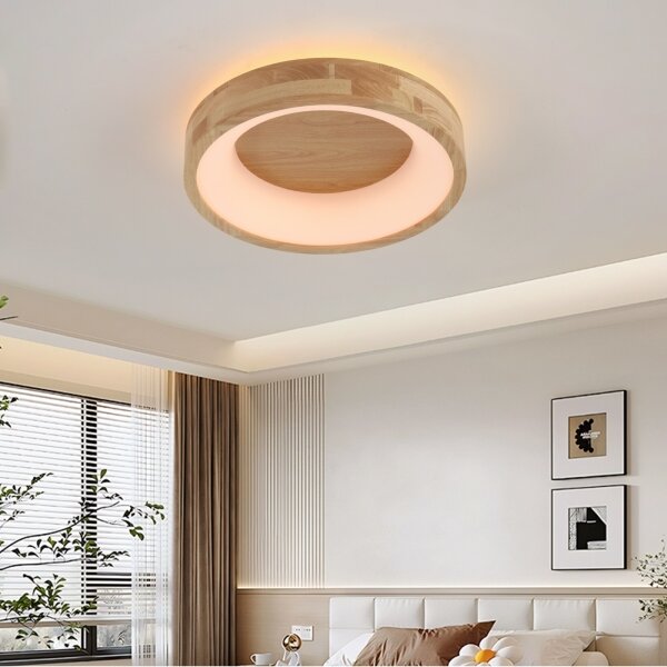 Brilagi-LED Потолно осветително тяло FALCON WOOD LED/30W/230V 3000/4000/6000K 45 cm дърво