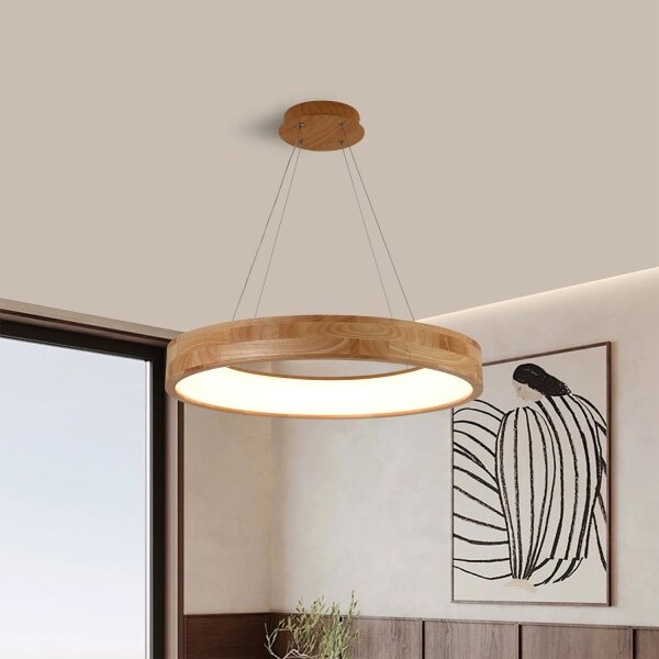 Brilagi - LED полилей на кабел FALCON WOOD LED/40W/230V 3000/4000/6000K 60 см дърво