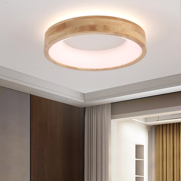 Brilagi-LED Таванно осветително тяло FALCON WOOD LED/30W/230V 3000/4000/6000K 45 cm дърво