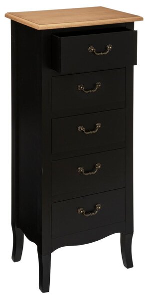 Скрин atmosphera Chrysa, 5 чекмеджета, MDF, 45x30x113 cm - Бял