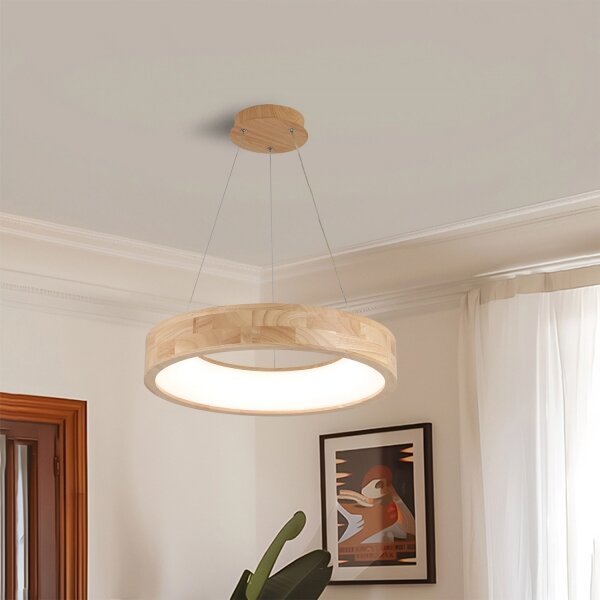 Brilagi -LED полилей на кабел FALCON WOOD LED/30W/230V 3000/4000/6000K 45 cm дърво