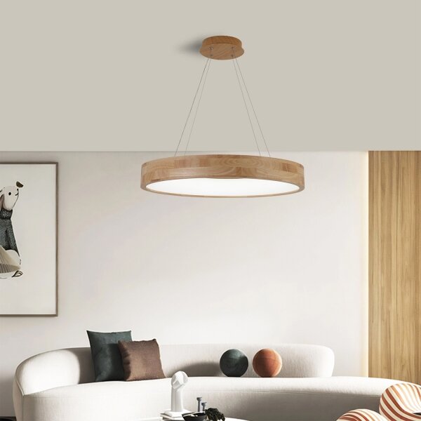 Brilagi - LED полилей на кабел FALCON WOOD LED/40W/230V 3000/4000/6000K 60 см дърво