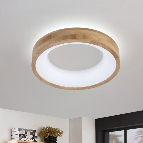 Brilagi-LED Таванно осветително тяло FALCON WOOD LED/30W/230V 3000/4000/6000K 45 cm дърво