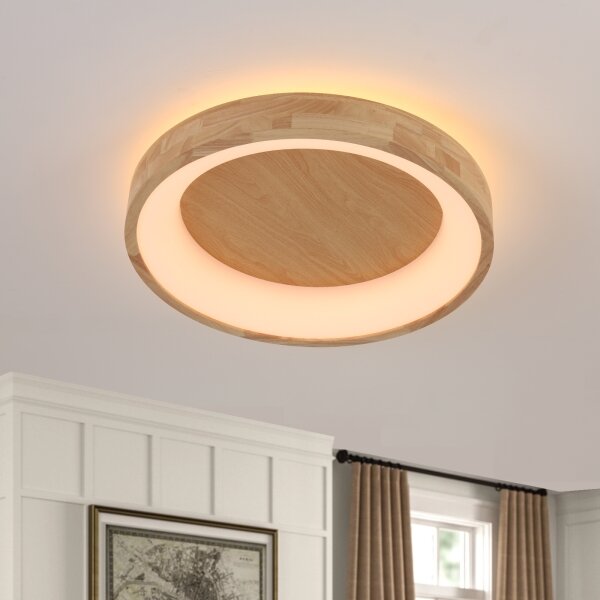 Brilagi-LED Таванно осветително тяло FALCON WOOD LED/40W/230V 3000/4000/6000K 60 см дърво