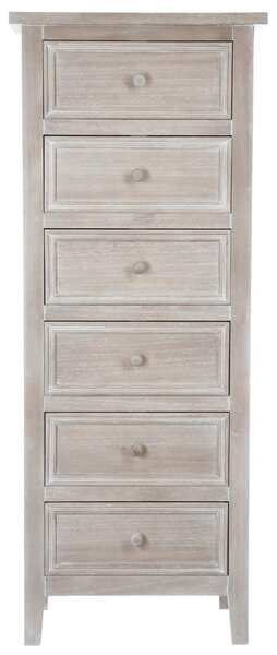 Скрин atmosphera Charm, 6 чекмеджета, MDF, 45x35x113 cm - Сив