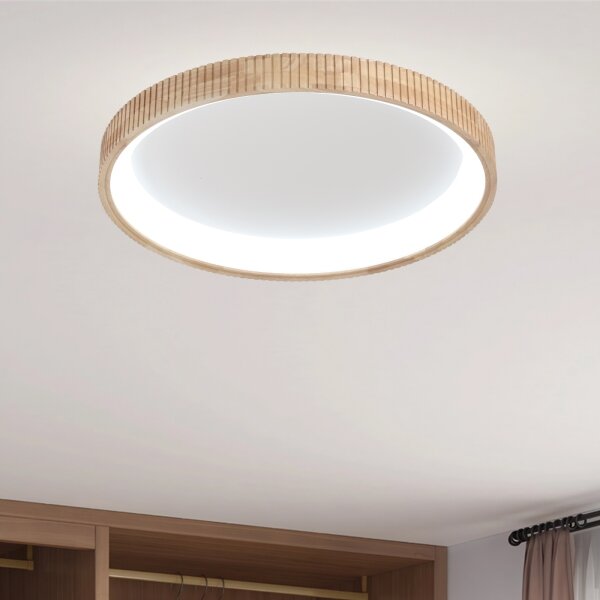 Brilagi - LED таванно осветително тяло FALCON WOOD MODERN LED/60W/230V Ø 80 см дърво