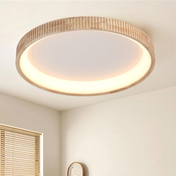 Brilagi - LED таванно осветително тяло FALCON WOOD MODERN LED/60W/230V Ø 80 см дърво