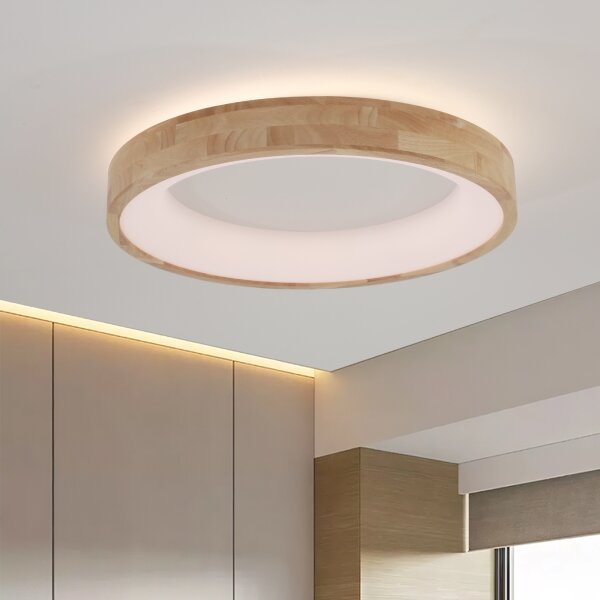 Brilagi-LED Таванно осветително тяло FALCON WOOD LED/40W/230V 3000/4000/6000K 60 cm дърво