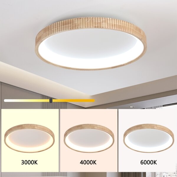 Brilagi - LED таванно осветително тяло FALCON WOOD MODERN LED/60W/230V Ø 80 см дърво