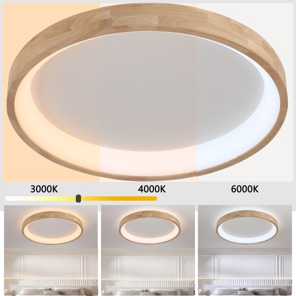 Brilagi-LED Дървен LED плафон FALCON WOOD LED/60W/230V 3000/4000/6000K 80 см