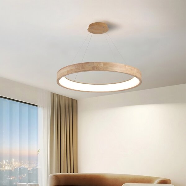 Brilagi - LED полилей на кабел FALCON WOOD LED/60W/230V 3000/4000/6000K 80 cm дърво