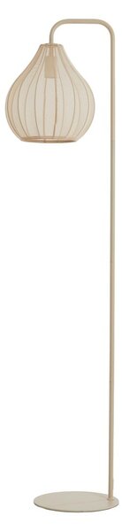 Бежова подова лампа с текстилен абажур (височина 156,5 cm) Elati – Light & Living